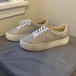 Betsey Johnson Sb-Sidny Sneaker Shoes Rhinestone